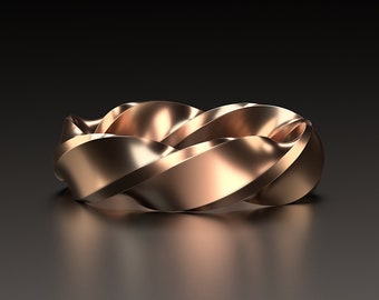 Twisted Ring 3D Model: Jewelry CAD File (STL)