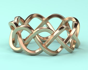 Braided Ring STL File: 3D Jewelry CAD Model (Digital Download)