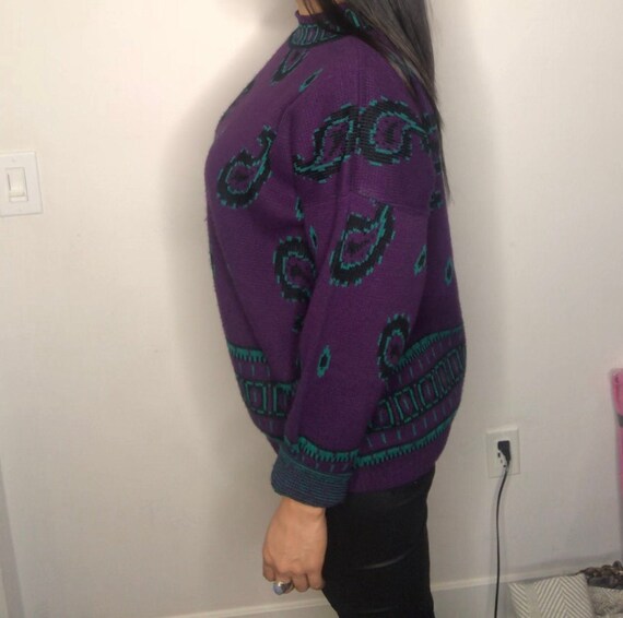 Vintage paisley pattern sweater grunge hipster punk r… Gem