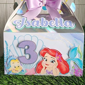 Mermaid Inspired favor boxes, Mermaid treat boxes, Ariel party