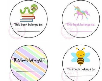 This Book Belongs To Stickers Labels Tags Book Bag School Nursery Children