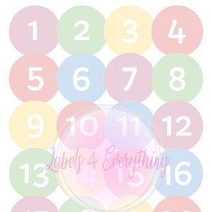 Countdown Stickers Numbers Create Own Advent Calendar Birthday Sticker Present Chocolate Coin