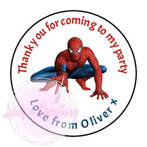 Personalised Spiderman Thank You For Coming To My Birthday Party Sweet Box Chocolate Coins Gift Sweet Cone