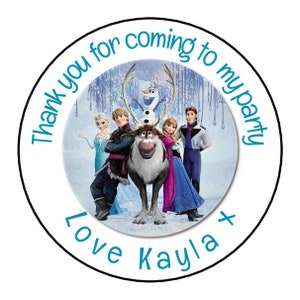 Disney Frozen Theme Thank You For Coming To My Birthday Party Sweet Box Chocolate Coins Gift Sweet Cone