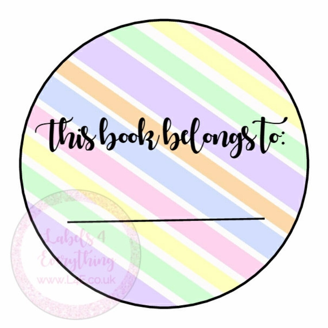 This Book Belongs to Stickers Labels Tags Book Bag School Etsy UK