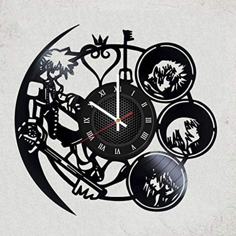 KINGDOM HEARTS GIFT Wall Clock made from Vinyl Record Gifts Etsy