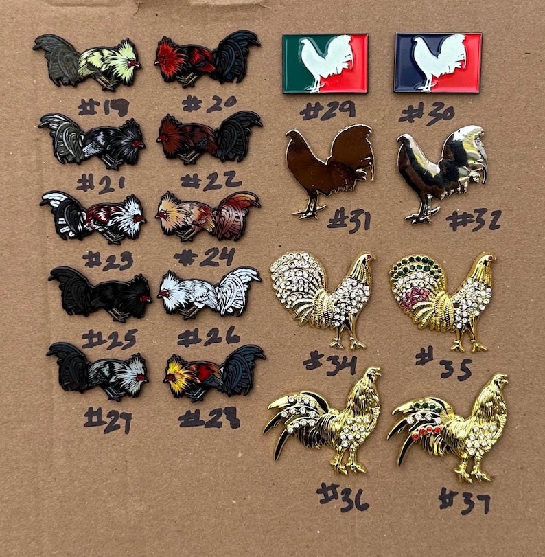 Gallo Hat Pins/Rooster Hat Pins/Keychains imagem 2