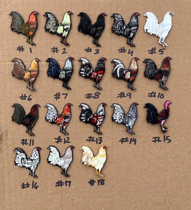 Gallo Hat Pins/Rooster Hat Pins/Keychains imagem 1