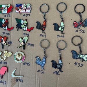 Gallo Hat Pins/Rooster Hat Pins/Keychains imagem 3
