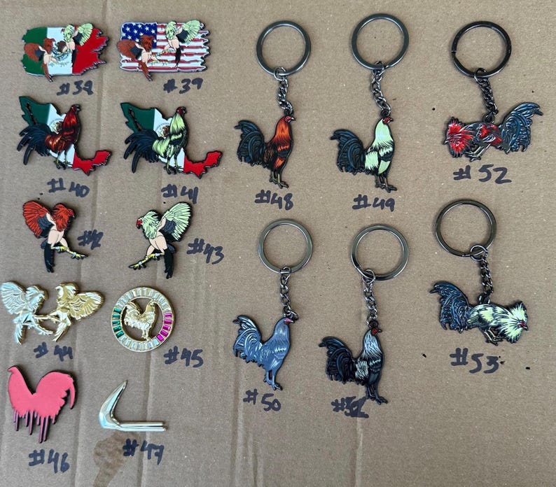 Gallo Hat Pins/Rooster Hat Pins/Keychains imagem 3