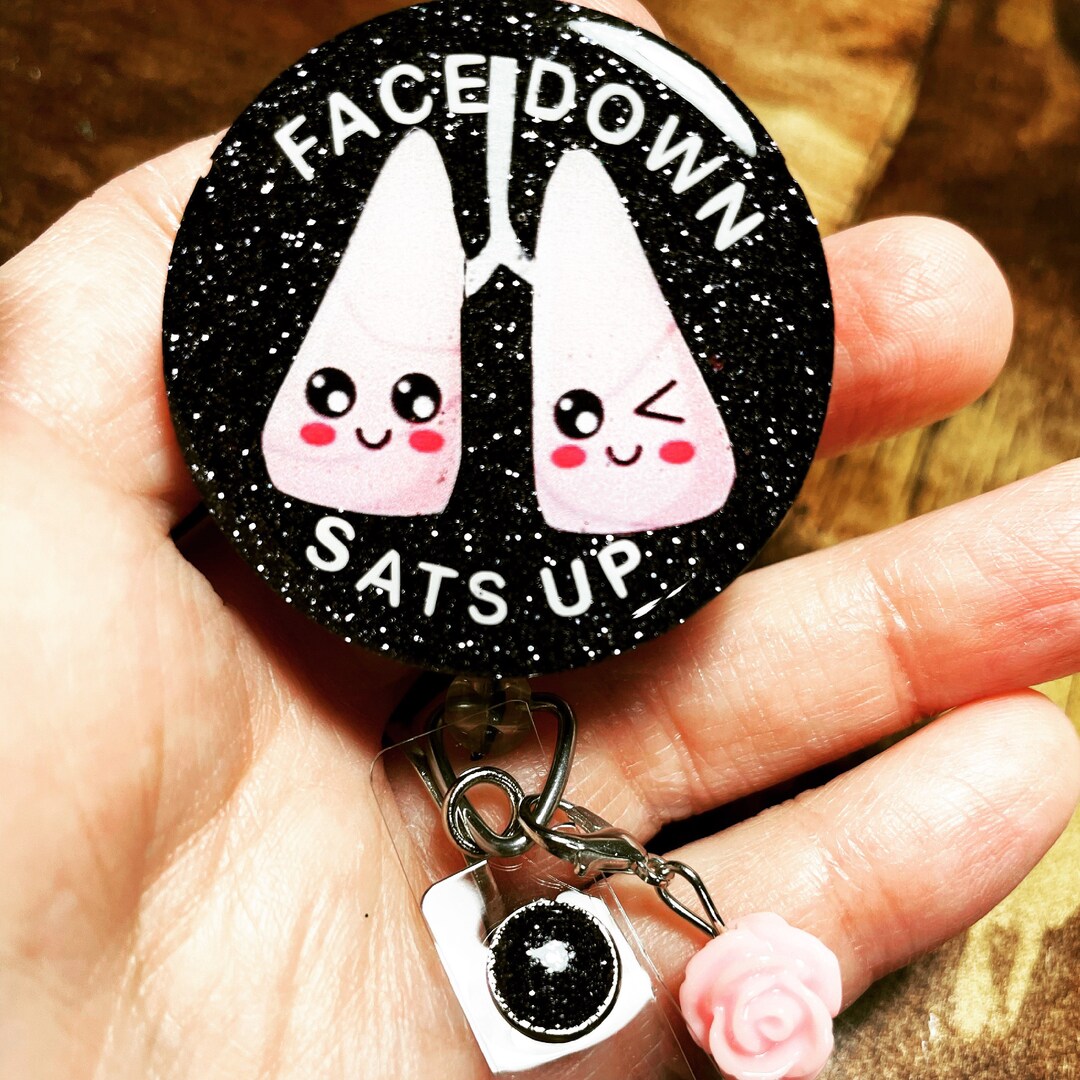Face Down Sats up Badge Reel Etsy