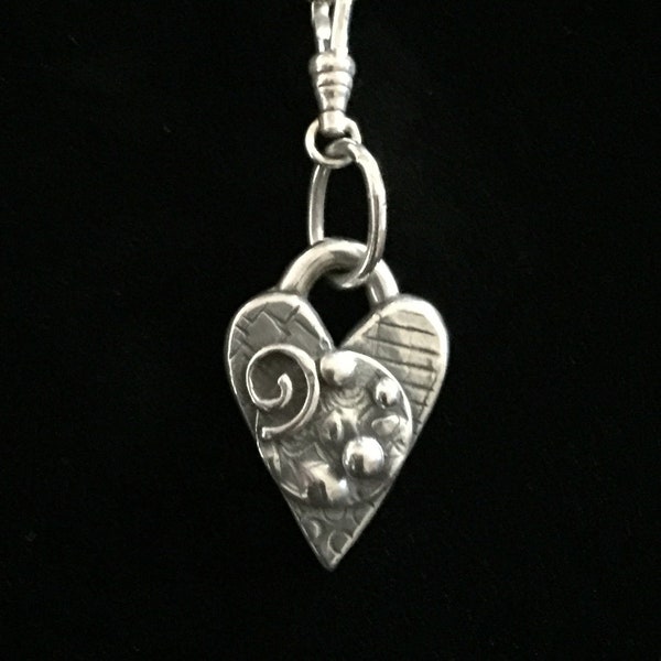 Collier cœur double face
