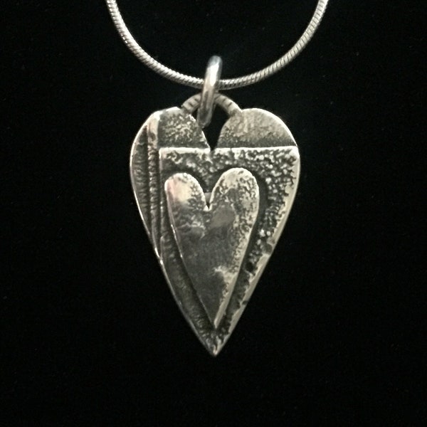 Collier de cœur en couches