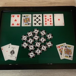 Custom High Roller Poker Wall Art & Serving Tray: Elegant Casino-Themed Decor for Game Room and Man Cave