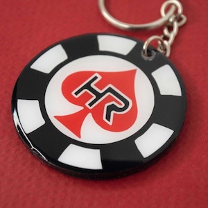 Porte-clés jetons de poker pour gros joueurs | Accessoire de casino chanceux du joueur | Cadeau de style Vegas pour les joueurs de cartes