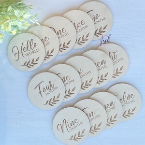 Wooden Baby Milestone Cards | Milestone Cards | Birth Announcement