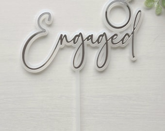 Engaged Cake Topper | Wedding Cake Topper