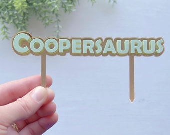 Dinosaur Name Cake Topper