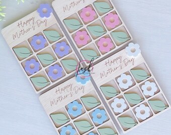 Mothers Day Tic Tac Toe | Mothers Day Naughts and Crosses | Flower Tic Tac Toe