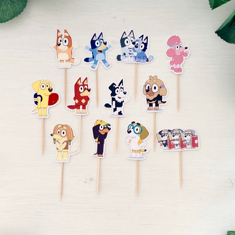 Bluey Cupcake Toppers Etsy Australia