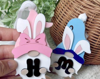 Easter Gnome Tag | Gnome Bunny Tag | Personalised Easter Tag
