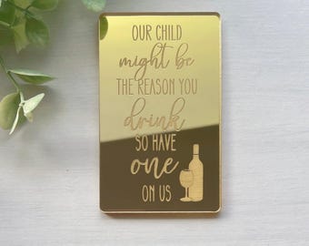 Teacher Wine Gift Tag | Tracher Appreciation Gift Tag | Our Child Might Be The Reason You Drink