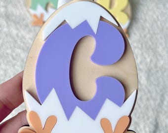 Initial Easter Egg Tag | Personalised Easter Tag