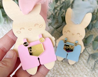 Personalised Bunny Overalls Ornament