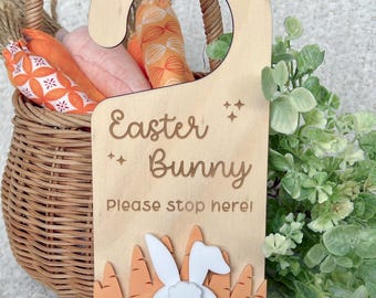 Easter Bunny Please Stop Here Door Hanger