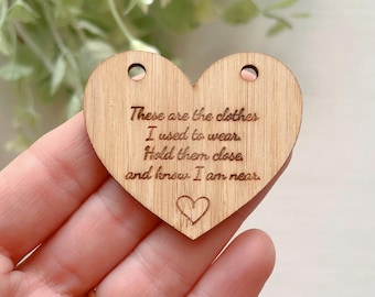 Memory Bear Tag | Memorial Tag | Memory Heart Keepsake Tag | Memory Label