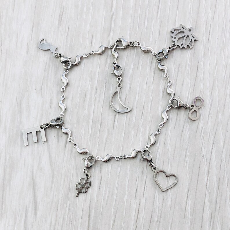 Sports charms for heart charm bracelets image 2