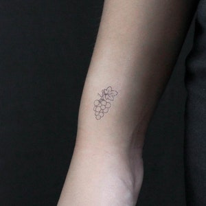 Grapes Temporary Tattoo (Set of 3)
