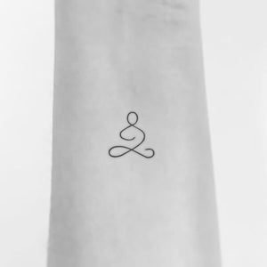 Meditator Breathe Symbol Temporary Tattoo set of 3 - Etsy
