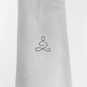 Meditator Breathe Symbol Temporary Tattoo (Set of 3)