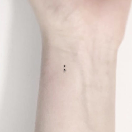 Tiny Semicolon Temporary Tattoo set of 3 - Etsy Singapore Tiny Semicolon Temporary Tattoo set of 3 - Etsy Singapore