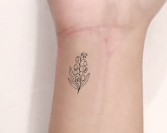 Petit tatouage temporaire du muguet (Lot de 3)