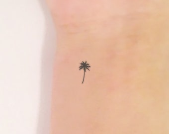 Petit tatouage temporaire de palmier (lot de 3)