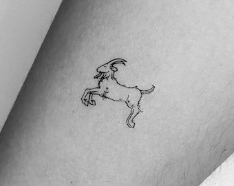 Sea Goat Temporary Tattoo Sticker set of 2 - Etsy