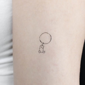 Classic Winnie-the-Pooh & Balloon Temporary Tattoo (Set of 3)