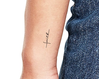 Faith Cross Temporary Tattoo (Set of 3)