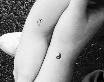 Matching Yin Yang Temporary Tattoo (Set of 3+3)