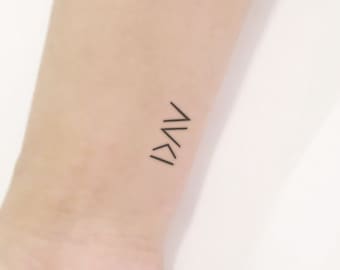 I Am Greater Than My Highs and Lows Symbol Semi-permanent Tattoo set of ...