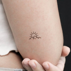 Mountain Sunset Temporary Tattoo (Set of 3)