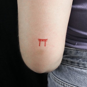 Shinto Shrine Temporary Tattoo (Set of 3)