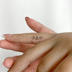 Little Minimalist Cat Whiskers Temporary Tattoo (Set of 3)