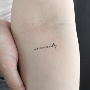 Gelassenheit temporäres Tattoo (3er Set)