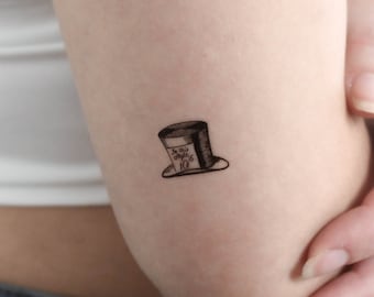Mad Hatter's Hat Temporary Tattoo (Set of 3)