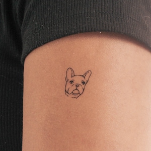 French Bulldog Temporary Tattoo (Set of 3)