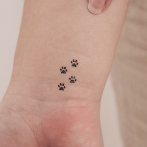 Four Tiny Paws Temporary Tattoo (Set of 3)