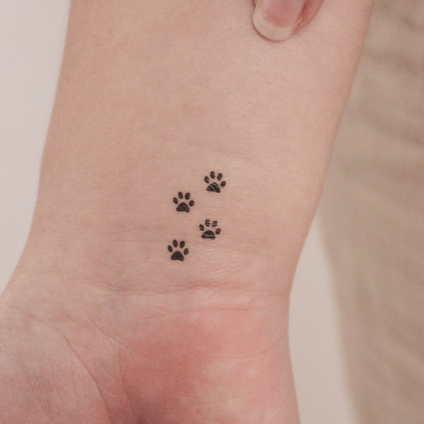 Tatouage temporaire Quatre petites pattes (lot de 3)